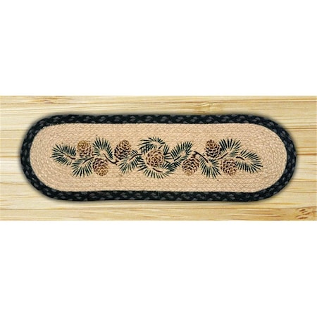 Palacedesigns Capitol Importing Pinecone 27 in x 825 in Oval Stair Tread PA51674